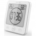 Водонепроницаемые настенные часы BALDR B0007STH-WHITE для душа с таймером показанием температуры и влажности