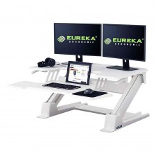 Подставка на компьютерный стол для работы стоя Eureka CV-PRO36W, вишня