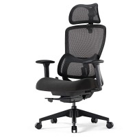 Эргономичное компьютерное кресло Eureka ERK-OC15-B, черное