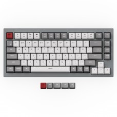 Механическая клавиатура QMK Keychron Q1, 84 клавиши, алюминиевый серый корпус, RGB подсветка, Gateron G Phantom Red Switch
