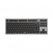 Механическая клавиатура QMK Keychron Q3 TKL Knob, алюминиевый корпус, RGB подсветка, Barebone, серый