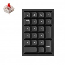 Механическая клавиатура QMK Keychron Q0 (цифровой блок), алюминиевый корпус, RGB подсветка, Gateron G Pro Red Switch, Hot Swap, Black