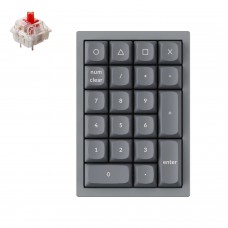 Механическая клавиатура QMK Keychron Q0 (цифровой блок), алюминиевый корпус, RGB подсветка, Gateron G Pro Red Switch, Hot Swap, Grey